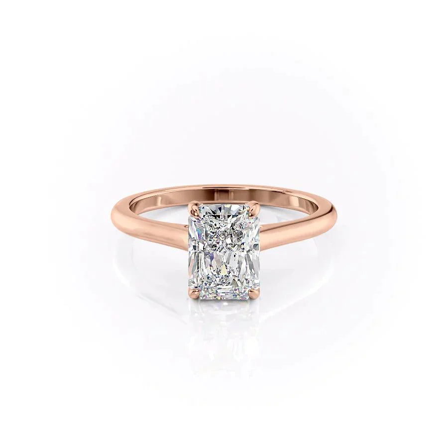 The Natalie Set With A 2 Carat Radiant Lab Diamond
