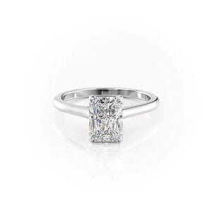The Natalie Set With A 2 Carat Radiant Lab Diamond