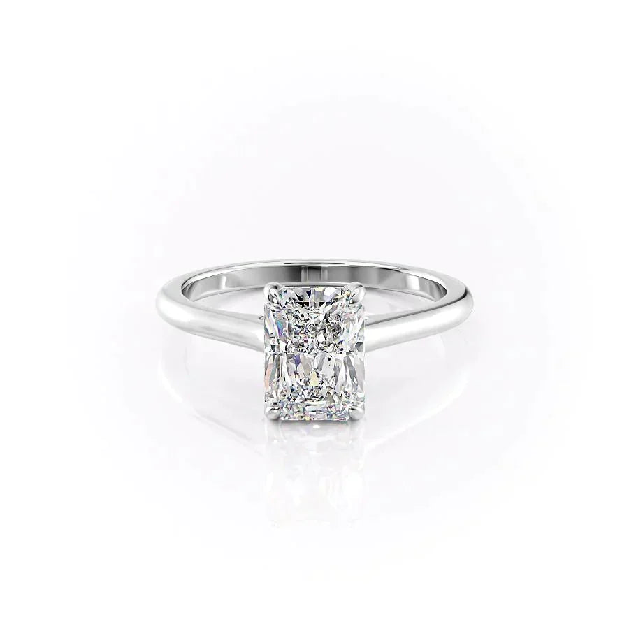 The Natalie Set With A 2.5 Carat Radiant Moissanite