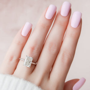 The Natalie Set With A 2 Carat Radiant Lab Diamond