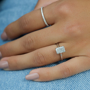 The Natalie Set With A 2 Carat Radiant Lab Diamond