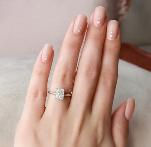 The Natalie Set With A 2 Carat Radiant Lab Diamond