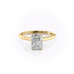 The Natalie Set With A 3 Carat Radiant Lab Diamond