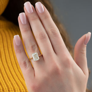 The Natalie Set With A 2 Carat Radiant Lab Diamond