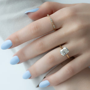 The Natalie Set With A 2 Carat Radiant Lab Diamond