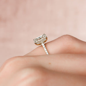 The Pave Natalie Set With A 2 Carat Emerald Lab Diamond