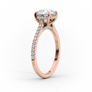 The Pave Natalie Set With A 2 Carat Marquise Lab Diamond