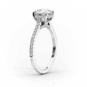 The Pave Natalie Set With A 2 Carat Marquise Lab Diamond
