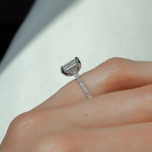 The Pave Natalie Set With A 2 Carat Princess Lab Diamond
