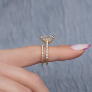 The Pave Natalie Set With A 2 Carat Princess Lab Diamond