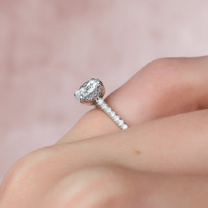 The Pave Natalie Set With A 2 Carat Round Lab Diamond