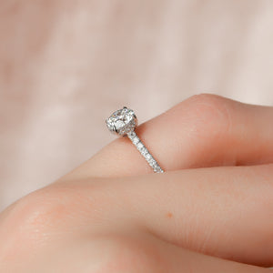 The Pave Natalie Set With A 2 Carat Round Lab Diamond