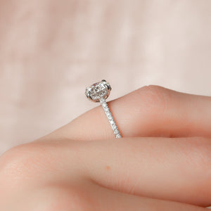 The Pave Natalie Set With A 2 Carat Round Lab Diamond