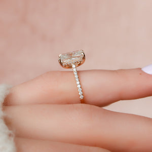 The Pave Natalie Set With A 1 Carat Radiant Lab Diamond