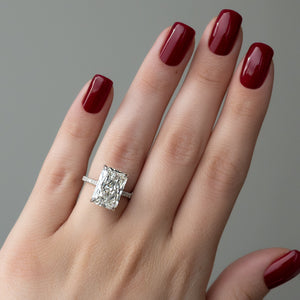 The Pave Natalie Set With A 2 Carat Radiant Lab Diamond