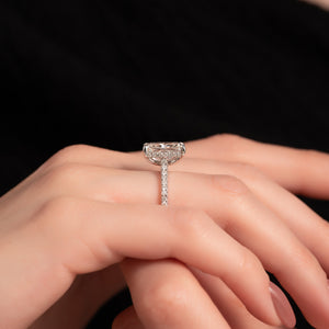 The Pave Natalie Set With A 2 Carat Radiant Lab Diamond