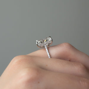 The Pave Natalie Set With A 2 Carat Radiant Lab Diamond