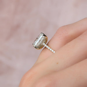 The Pave Natalie Set With A 2 Carat Radiant Lab Diamond