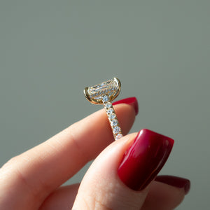 The Pave Natalie Set With A 2 Carat Radiant Lab Diamond