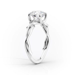 The Twig Set With A 3.5 Carat Princess Moissanite