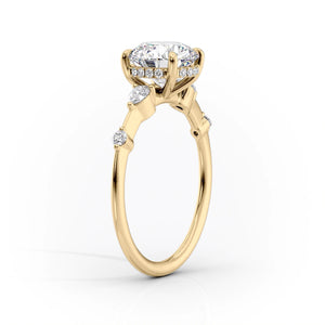 The Naomi Set With A 1.5 Carat Cushion Lab Diamond