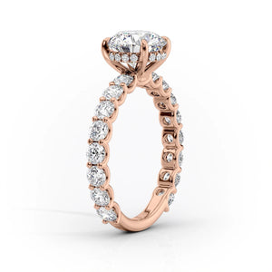 The Adelle Set With A 2.5 Carat Round Lab Diamond