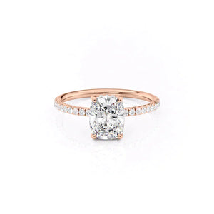 The Low Profile Kamellie Set With A 2 Carat Elongated Cushion Lab Diamond