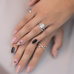 The Low Profile Kamellie Set With A 3 Carat Elongated Cushion Lab Diamond