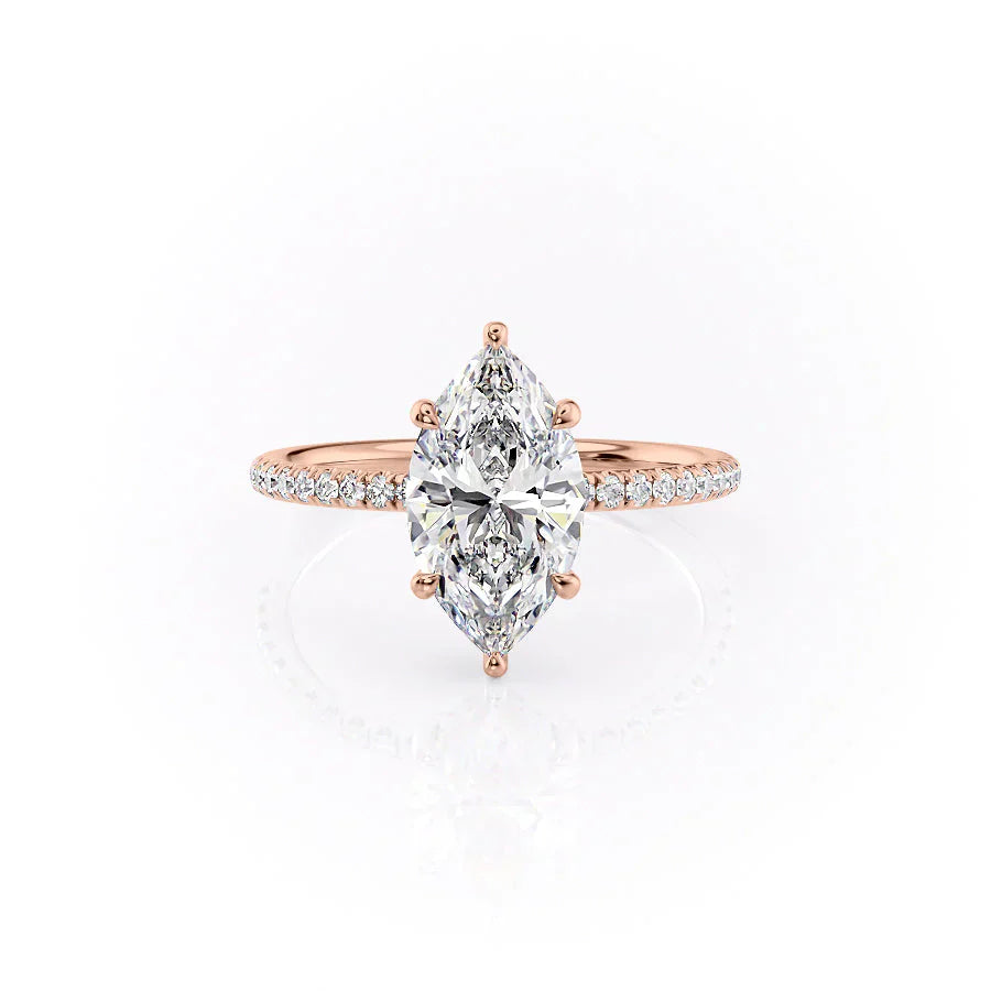 The Low Profile Kamellie Set With A 2.5 Carat Marquise Moissanite