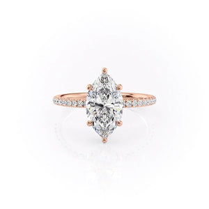 The Low Profile Kamellie Set With A 2.5 Carat Marquise Moissanite