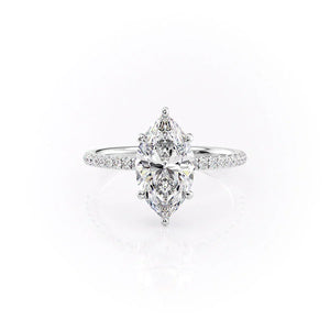 The Low Profile Kamellie Set With A 1.5 Carat Marquise Moissanite