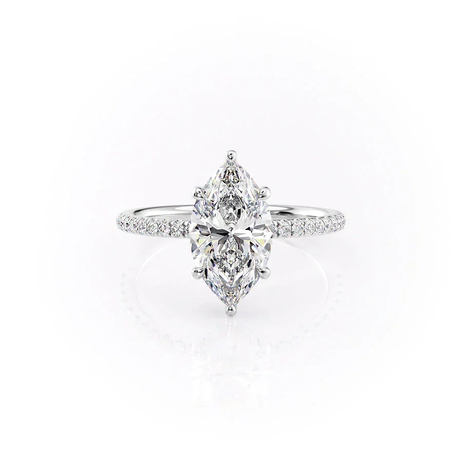 The Low Profile Kamellie Set With A 2.5 Carat Marquise Moissanite