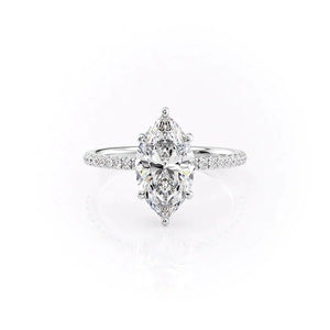 The Low Profile Kamellie Set With A 1.5 Carat Marquise Lab Diamond