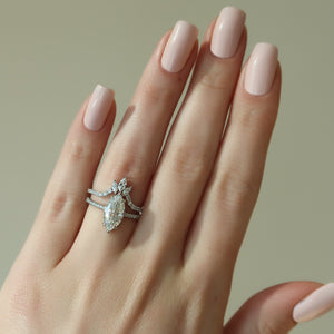 The Low Profile Kamellie Set With A 2 Carat Marquise Lab Diamond
