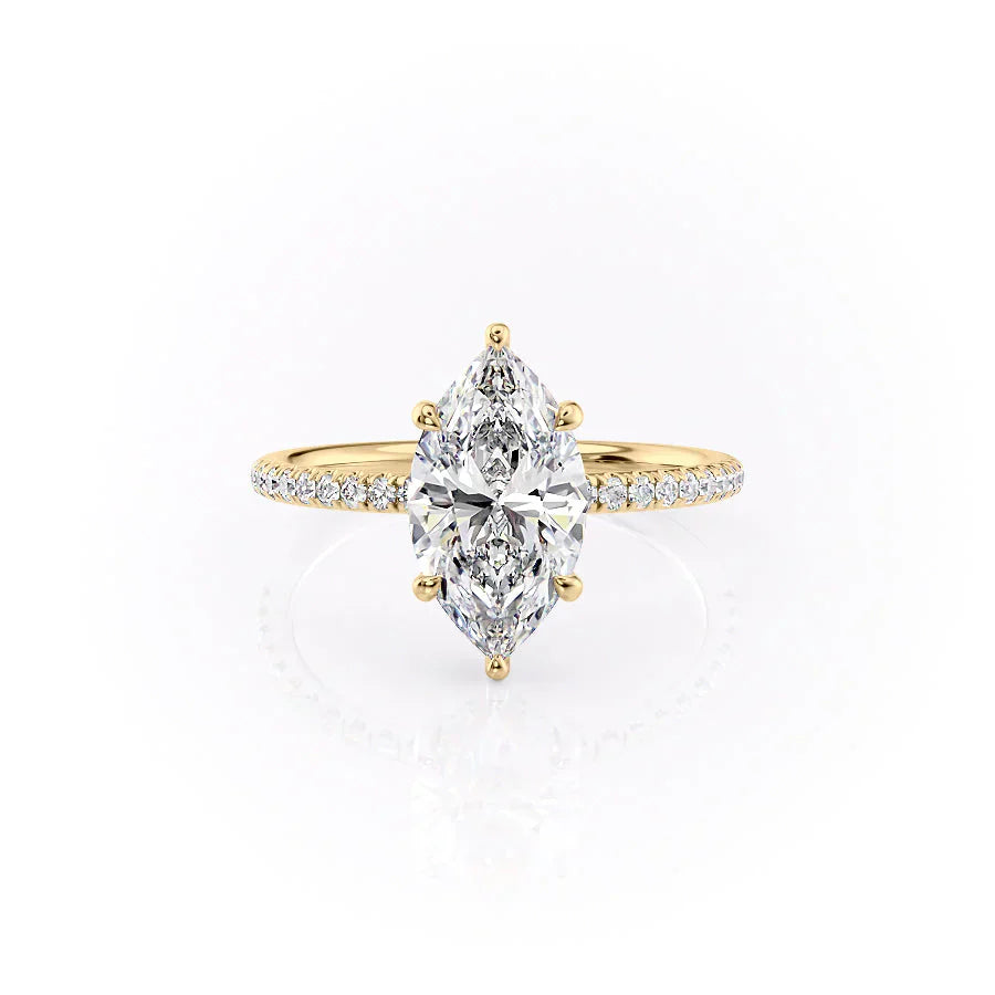 The Low Profile Kamellie Set With A 2.5 Carat Marquise Moissanite