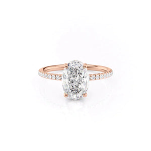 The Low Profile Kamellie Set With A 2.5 Carat Oval Moissanite