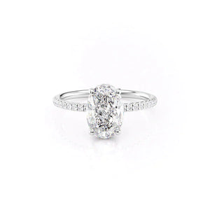 The Low Profile Kamellie Set With A 1.5 Carat Oval Moissanite