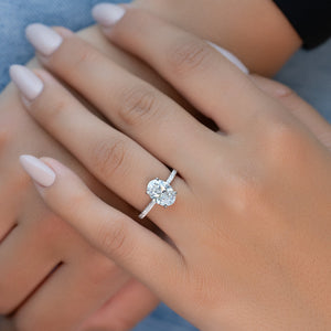The Low Profile Kamellie Set With A 2 Carat Oval Lab Diamond
