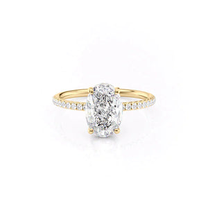 The Low Profile Kamellie Set With A 3 Carat Oval Lab Diamond