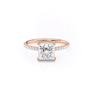 The Low Profile Kamellie Set With A 3.5 Carat Princess Moissanite