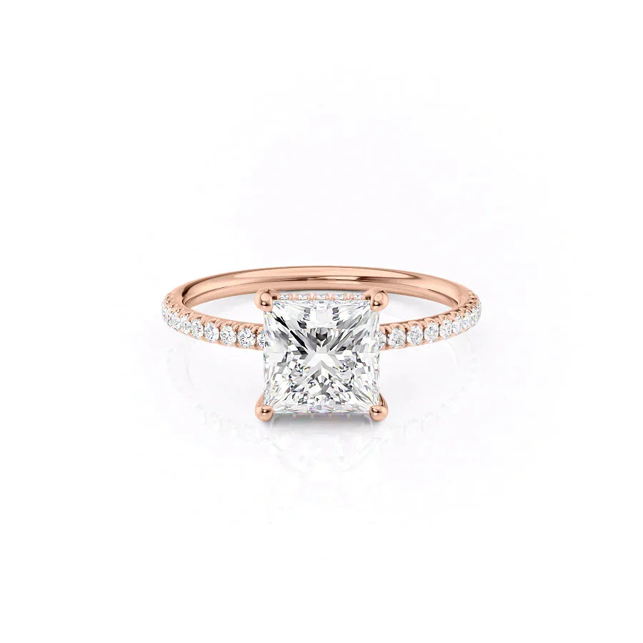 The Low Profile Kamellie Set With A 1 Carat Princess Lab Diamond