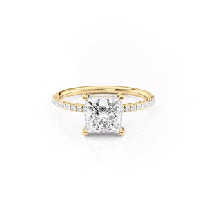 The Low Profile Kamellie Set With A 2 Carat Princess Lab Diamond
