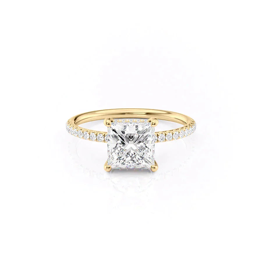 The Low Profile Kamellie Set With A 1.5 Carat Princess Lab Diamond