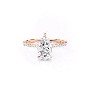 The Low Profile Kamellie Set With A 3 Carat Pear Lab Diamond