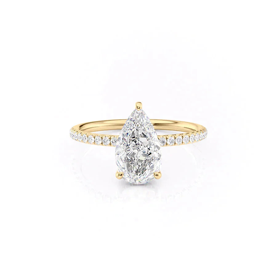 The Low Profile Kamellie Set With A 1 Carat Pear Lab Diamond