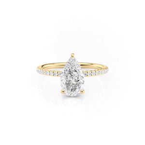The Low Profile Kamellie Set With A 1 Carat Pear Lab Diamond