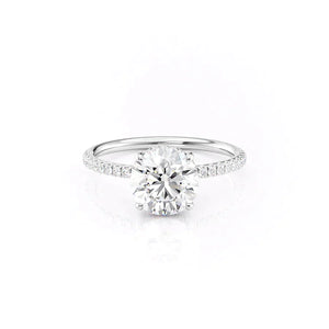 The Low Profile Kamellie Set With A Round Moissanite