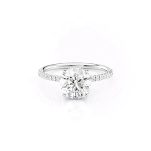 The Low Profile Kamellie Set With A 2.5 Carat Round Moissanite