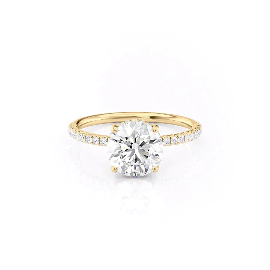The Low Profile Kamellie Set With A 2 Carat Round Lab Diamond