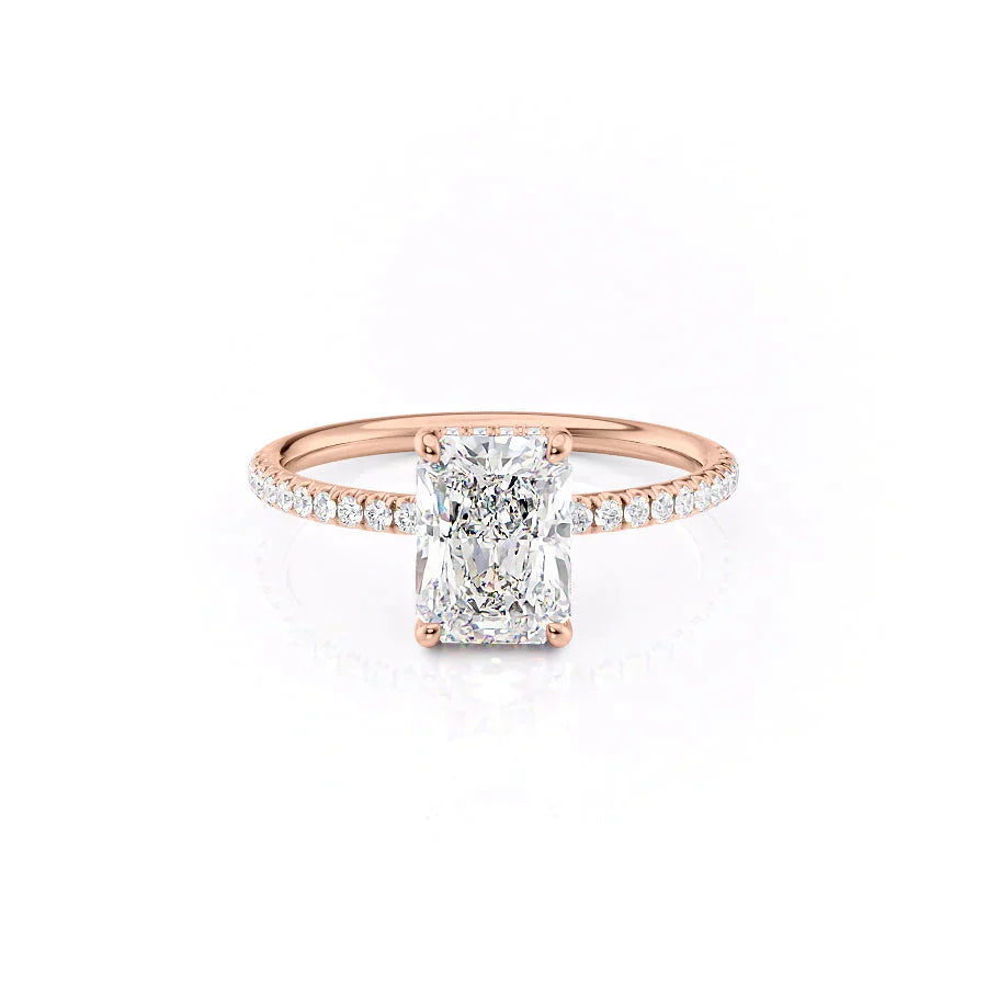 The Low Profile Kamellie Set With A 1.5 Carat Radiant Lab Diamond